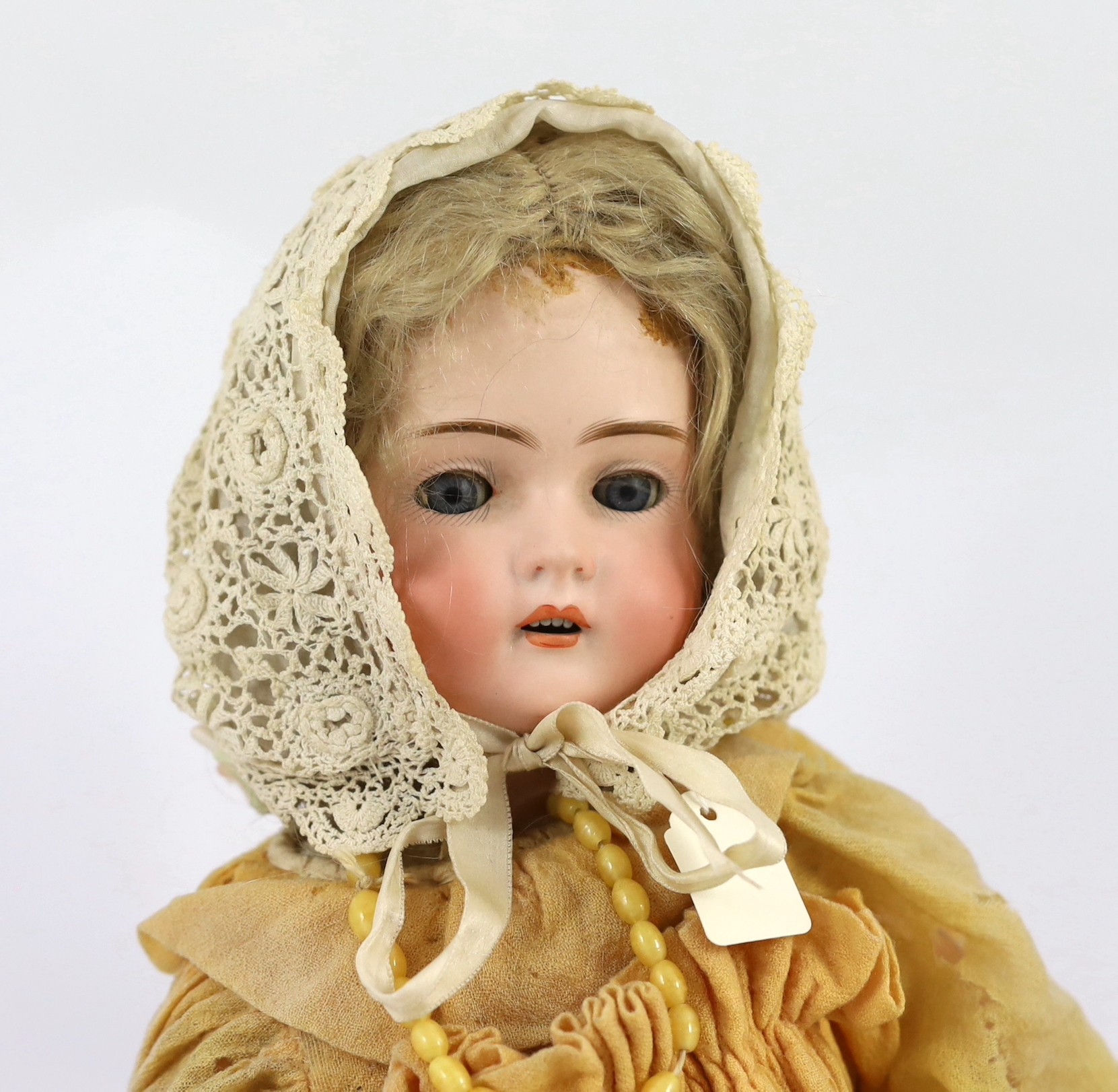 An Einco bisque doll, German, circa 1900, 18in.